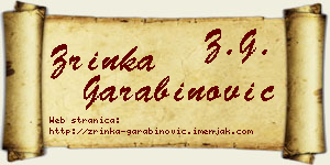 Zrinka Garabinović vizit kartica
